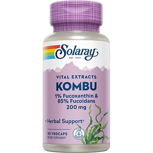 Supliment alimentar Kombu Fucoxanthin Solaray, 30 capsule vegetale, SECOM