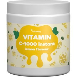 Supliment alimentar Pulbere instant de Vitamina C 1000 mg cu aroma de lamaie, 400 g, VITAKING