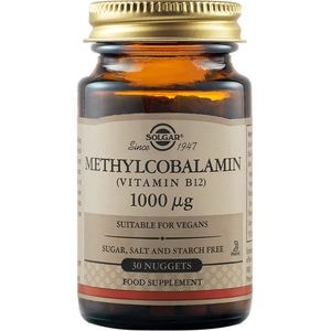 Supliment alimentar Vitamina B12 1000 mcg Metilcobalamina, 30 tablete, SOLGAR