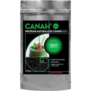 Pudra proteica de canepa ECO, 300 g, CANAH