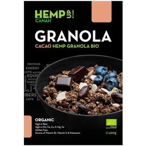 Granola cacao cu canepa ECO, 400 g, CANAH