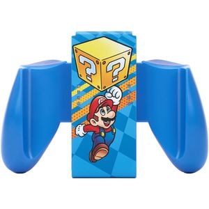 Suport controller Joy-Con POWERA Comfort Grip Mystery Block Mario NSAC0134-01, albastru