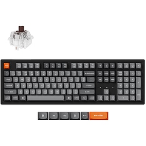 Tastatura Gaming Wireless mecanica KEYCHRON K10 MAX QMK Full, Bluetooth, USB, negru