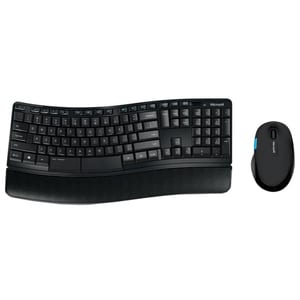 Kit tastatura si mouse Wireless MICROSOFT Sculpt Comfort Desktop, USB, Layout US, negru