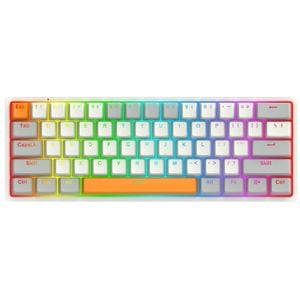 Tastatura gaming mecanica REDRAGON Akali K642WGO-RGB, USB, Layout US, alb