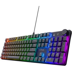Tastatura Gaming Mecanica TRUST GXT 866 Torix, USB, Layout US, negru