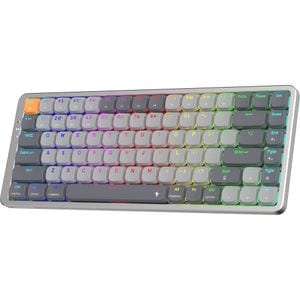 Tastatura Gaming Mecanica Wireless REDRAGON Azure K652GG-RGB-PRO, Bluetooth, USB, Layout US, gri