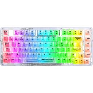 Tastatura Gaming Mecanica Wireless REDRAGON Elf Pro K649CT-RGB-PRO, Bluetooth, USB, Layout US, alb