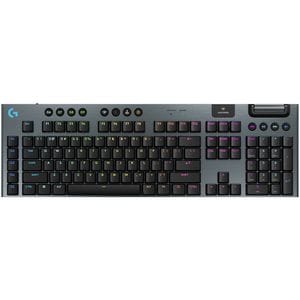 Tastatura Gaming Wireless mecanica LOGITECH G915 X Lightspeed Clicky Switches, Bluetooth, USB, Layout US INT, negru