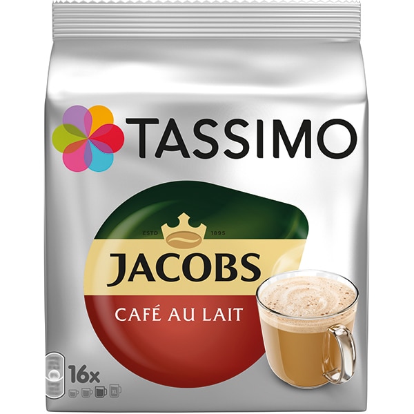 Capsule cafea JACOBS Tassimo Cafe Au Lait, 16 capsule, 184g