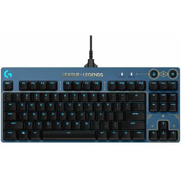 Tastatura Gaming mecanica LOGITECH G Pro League of Legends Edition, USB, RGB, Layout US INT, albastru