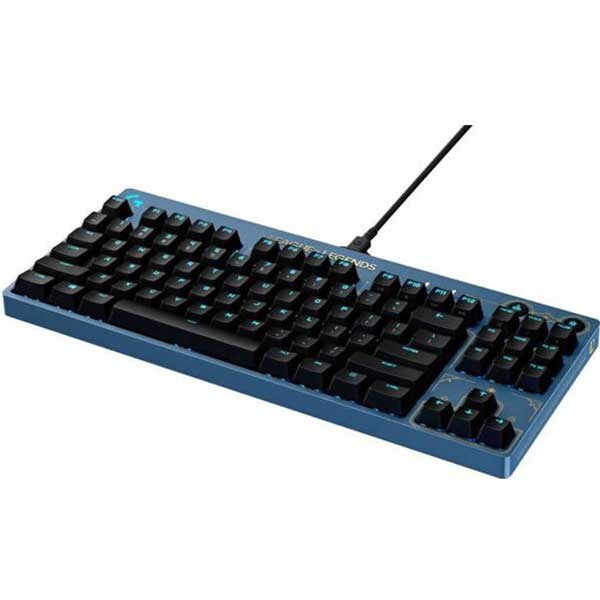 Tastatura Gaming mecanica LOGITECH G Pro League of Legends Edition, USB, RGB, Layout US INT, albastru