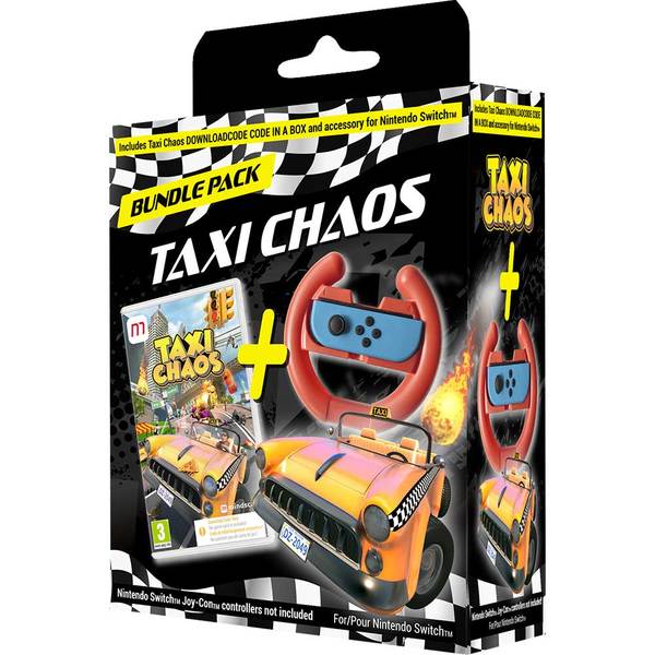 Taxi Chaos Steering Wheel Bundle Nintendo Switch (Code in a box)