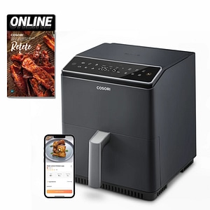 Friteuza cu aer cald COSORI Dual Blaze CAF-P681S-KEUR, 6.4l, 1700W, gri inchis-negru