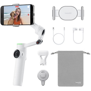 Stabilizator imagine Gimbal INSTA360 Flow 2 Pro Crator Kit, Bluetooth, 3 axe, 1100mAh, alb