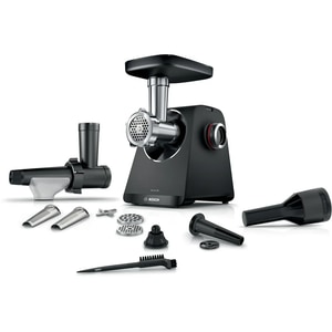 Masina de tocat carne BOSCH MultiPower Seria 4 MFWS435B, 2.5kg/min, 1900W, accesoriu carnati/storcator fructe, negru