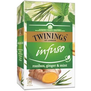 Ceai infuzie TWININGS Rooibos, Ghimbir&Menta, 40g, 20 buc