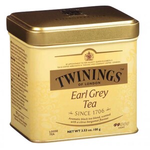 Ceai negru TWININGS Earl Grey cutie metalica, 100g