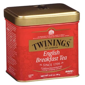 Ceai negru TWININGS English Breakfast cutie metal, 100g