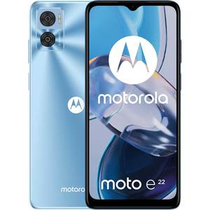 Telefon MOTOROLA Moto E22, 64GB, 4GB RAM, Dual SIM, Crystal Blue