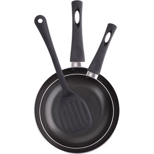 Set tigai RENBERG Kaden, 2 piese, 20-24cm, aluminiu, negru + spatula