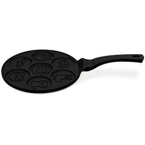 Tigaie clatite BERLINGER HAUS BH/7799, 7 compartimente animalute, 26cm, aluminiu, negru