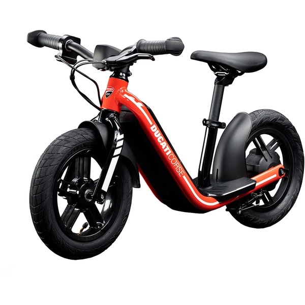 Bicicleta asistata electric fara pedale DUCATI E-MOTO kids e-bike, 12 Inch, negru-rosu