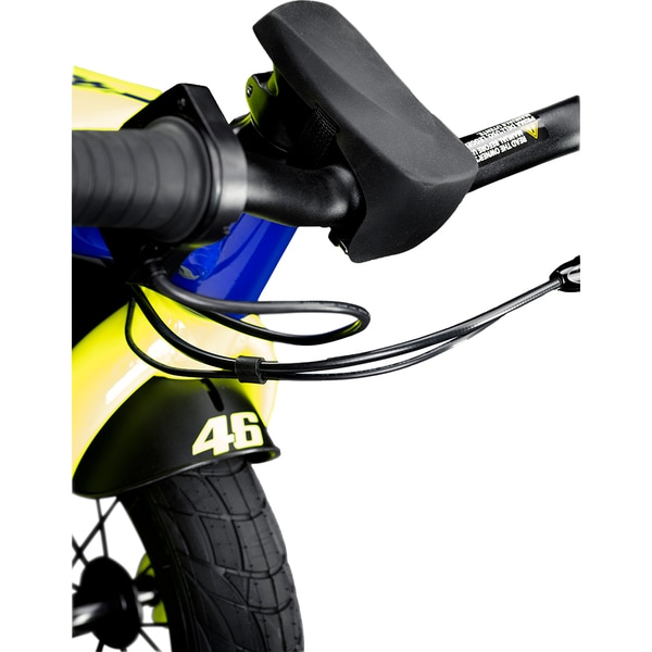 Bicicleta asistata electric fara pedale VR46 Motorbike, 12.5 Inch, albastru-galben