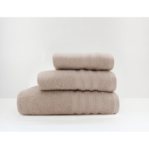 Set 3 prosoape baie MILA HOME Point, 50 x 90 cm, 70 x 140 cm, 100 x 150 cm, bumbac, bej