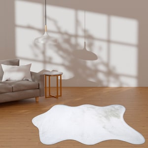Covor living / dormitor Deco, 60 x 100 cm, acril, alb