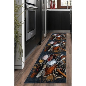 Covor bucatarie Collection Spicy, 80 x 200 cm, poliester, multicolor