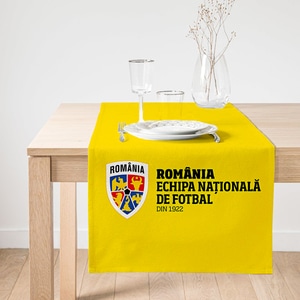 Napron ECHIPA NATIONALA DE FOTBAL A ROMANIEI, 140 x 45 cm, galben