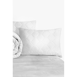Fata de perna Mila Home, impermeabila, bumbac + poliester, 50 x 70 cm, alb