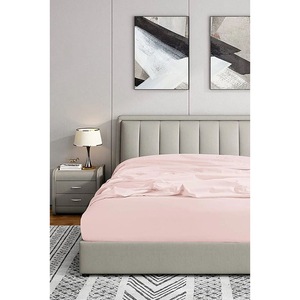 Cearsaf cu elastic pat MILA HOME, 100% bumbac ranforce, 180 x 200 cm, roz