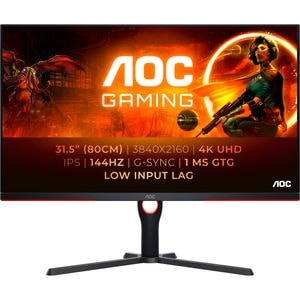 Monitor Gaming LED IPS AOC U32G3X/BK, 32", 4K UHD, 144Hz, NVIDIA G-Sync, negru