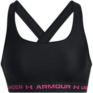 Bustiera femei UNDER ARMOUR Crossback Mid Bra, marimea S, negru-roz