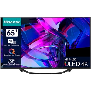 Televizor Mini-LED ULED Smart HISENSE 65U7KQ, Ultra HD 4K, HDR, 164cm