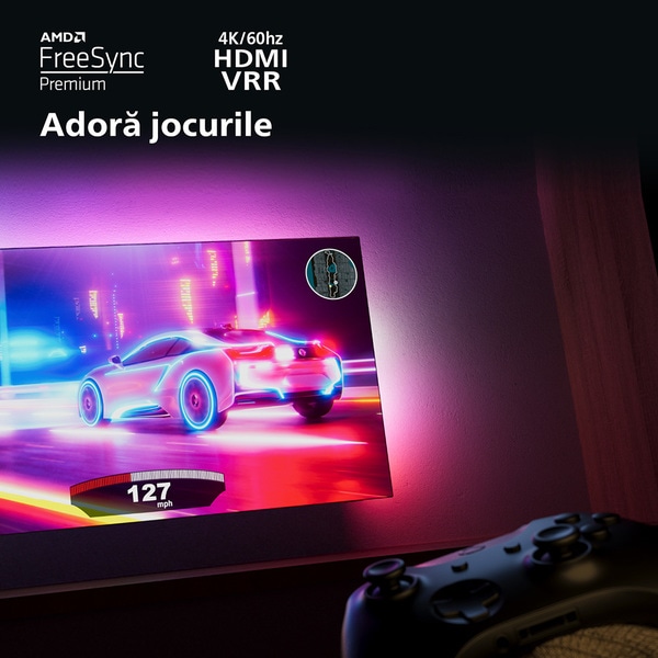 Televizor LED Smart PHILIPS 43PUS8518, Ultra HD 4K, HDR10+, 108cm