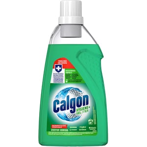 Solutie gel anticalcar cu rol antibacterian pentru masina de spalat Calgon Hygiene+, 30 spalari, 1.5L