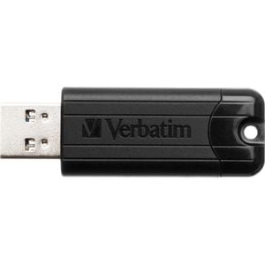 Memorie USB VERBATIM Pin Stripe, 64GB, USB 3.2, negru