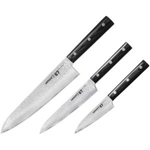 Set cutite SAMURA SD67-0220M, 3 piese, 9.8 - 20.8cm, negru