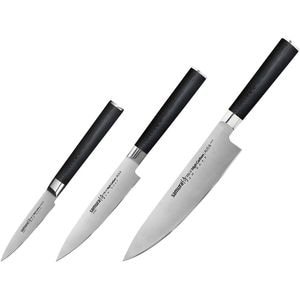 Set cutite SAMURA Mo-V SM-0220, 3 piese, otel, negru