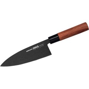 Cutit SAMURA Okinawa Deba SO-0129B, 17cm, otel, negru