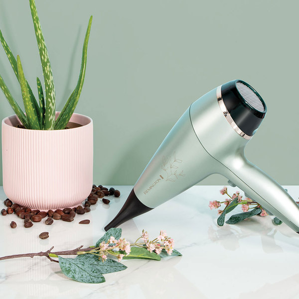 Uscator de par REMINGTON Botanicals AC5860, 2300W, 2 viteze, 3 trepte temperatura, verde fosforescent
