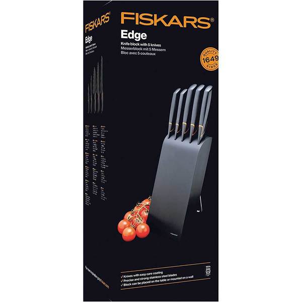 Set cutite FISKARS Edge 1003099, 6 piese, 8-23cm, negru