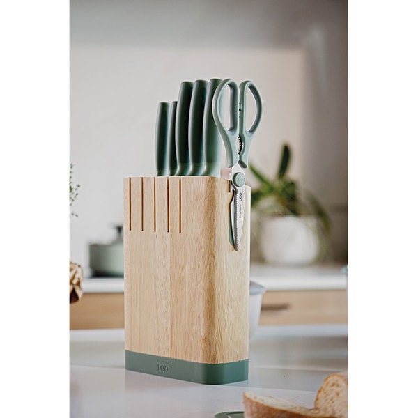 Set cutite cu suport BERGHOFF Forest, 6 piese, 8.5-19cm, verde