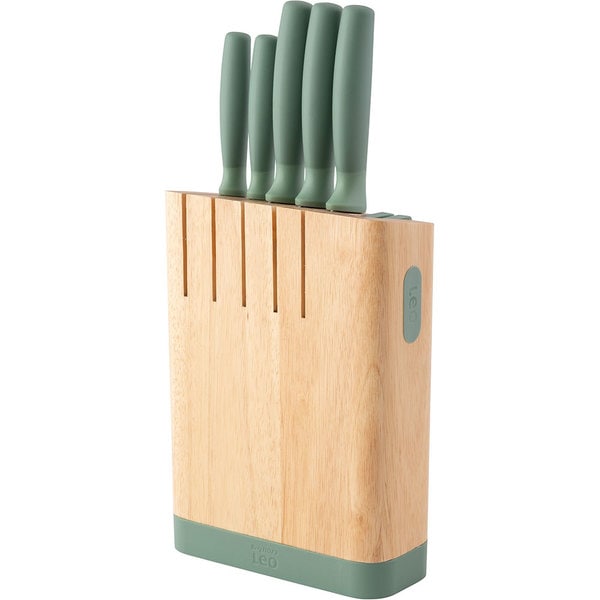 Set cutite cu suport BERGHOFF Forest, 6 piese, 8.5-19cm, verde