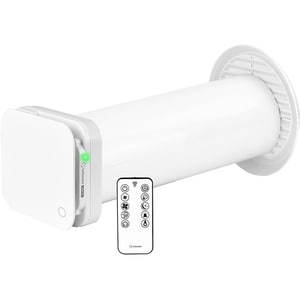 Ventilator cu recuperare de caldura Turbionaire Trend HRV, senzor umiditate, flux de aer reversibil, 1.2W, 31mc/h, 100mm, alb
