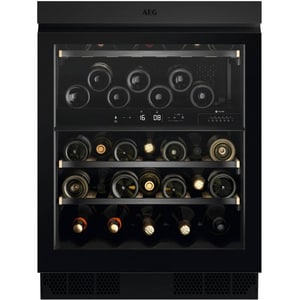 Racitor de vinuri incorporabil AEG AWUD040B8B, 40 sticle, H 82 cm, Clasa G, negru