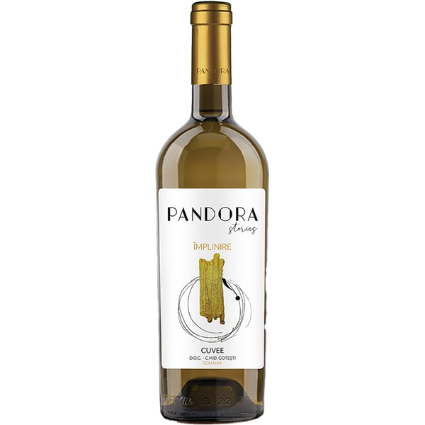 Vin alb sec Crama Pandora Pandora Stories Cuvee Alb, 0.75L